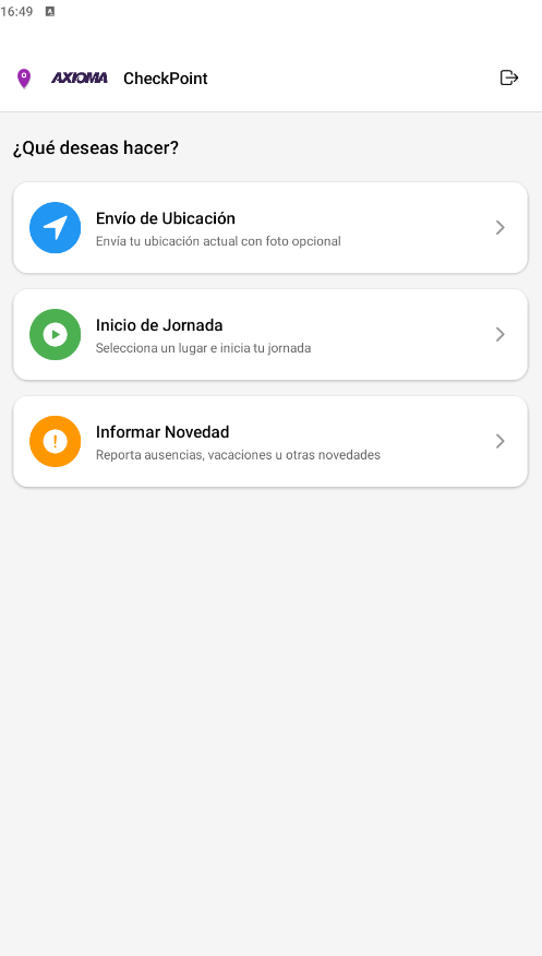 App Mobile Checkpoint - Fichada